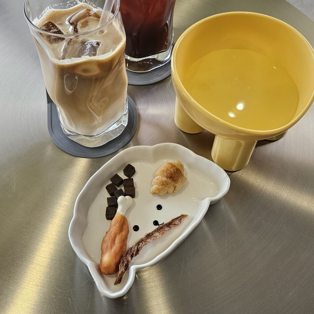 담리카페 커피와 강아지 간식